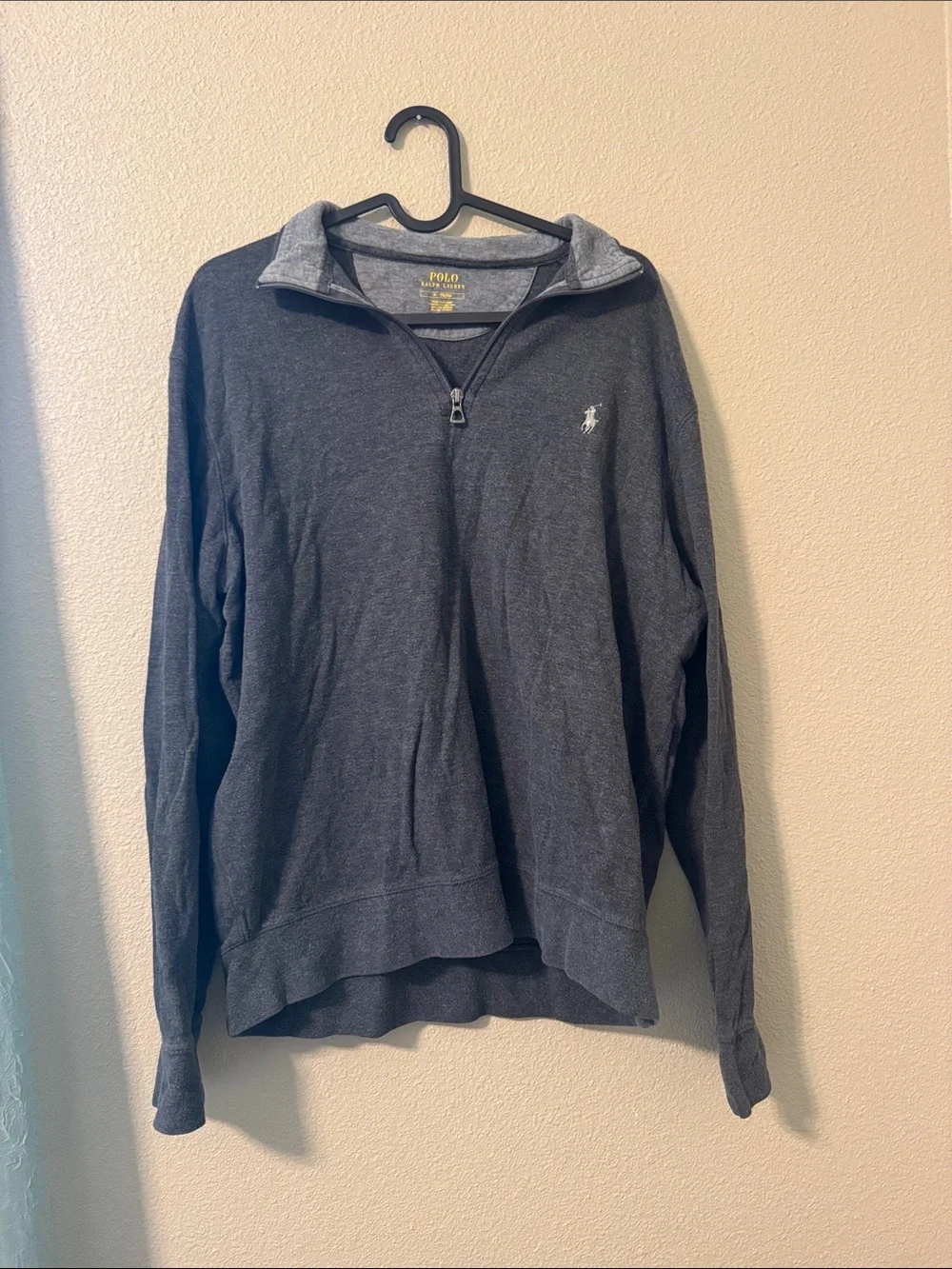 Polo by Ralph Lauren Men's Charcoal Zip-Up Sweater